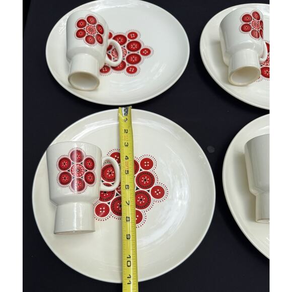 STEUBENVILLE POTTERY PARTIO-WARE DESIGNER: IRENE PASINKSI BANDANA Pattern -OS5 - Picture 3 of 12